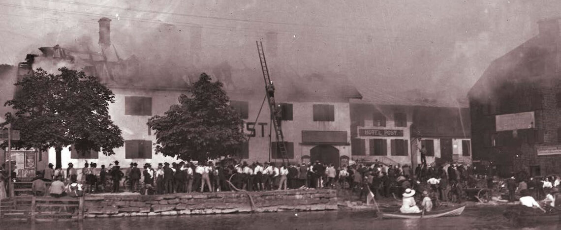Bredn des Hotel Post am 11. August 1911, vom See her gesehen
